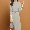 Autumn and Winter Innerwear Dresses Women's Long-sleeved Mid-length Knitted Dress Base Casual Sweater Dress Pullover