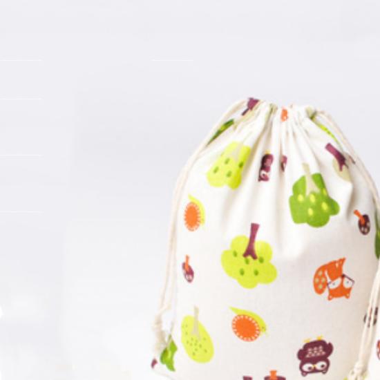 Fruit Print Drawstring Storage Bag Change Coin Lipstick Headphone Pouch Mini Cute Candy Jewelry Pocket Organizer Cosmetic Bags