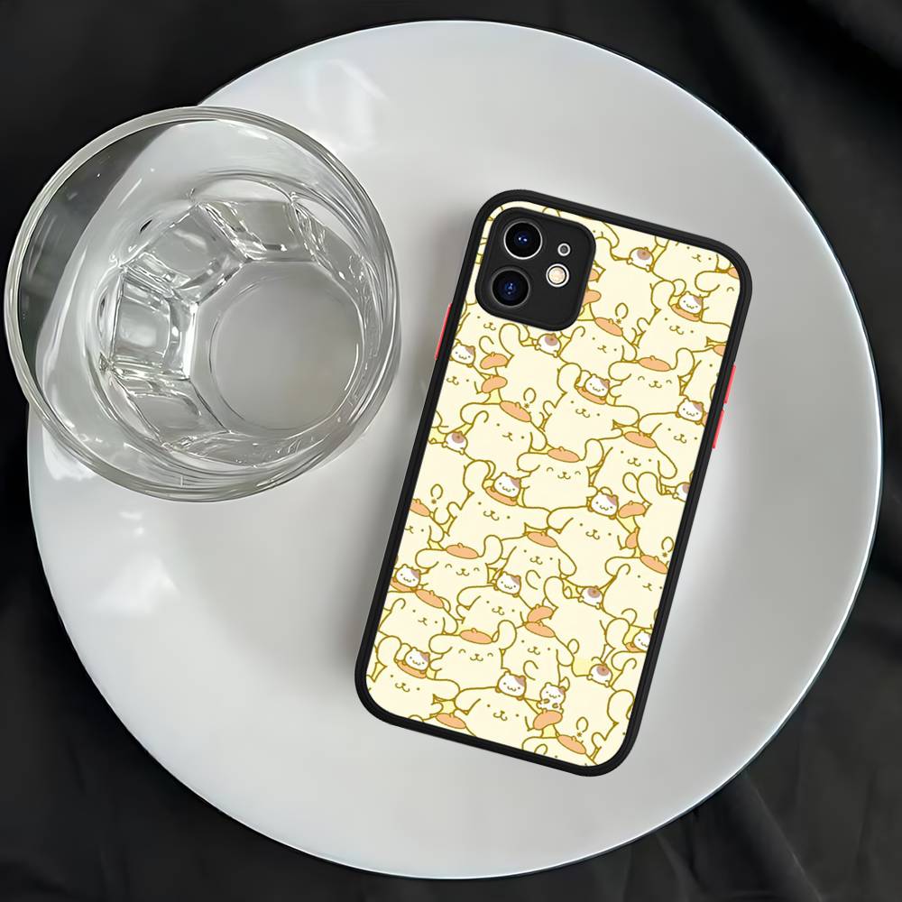 Cartoon P-Pompompurins Cute Phone Case For iPhone 16e 16 15 14 13 12 11 Pro Max X XS Max Plus Matte Clear
