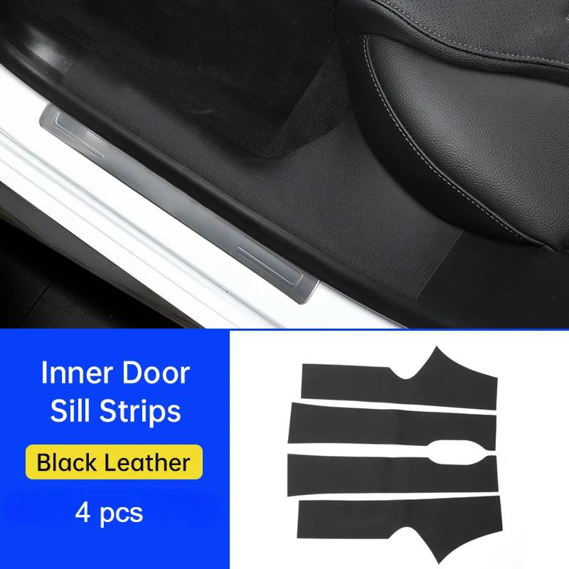 For Mercedes Benz C-Class 2023 Car Door Kick Mat GLC 300L Car Seat Anti-Kick Mats C260L Car Door Sill Strips Protective Stickers