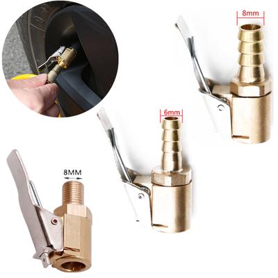 Conector de Válvula de Bomba Infladora de Aire para Neumáticos de Coche, Adaptador de Clip, Válvula de Rueda de Neumático de Latón para Coche de 8 mm para Bomba Inflable