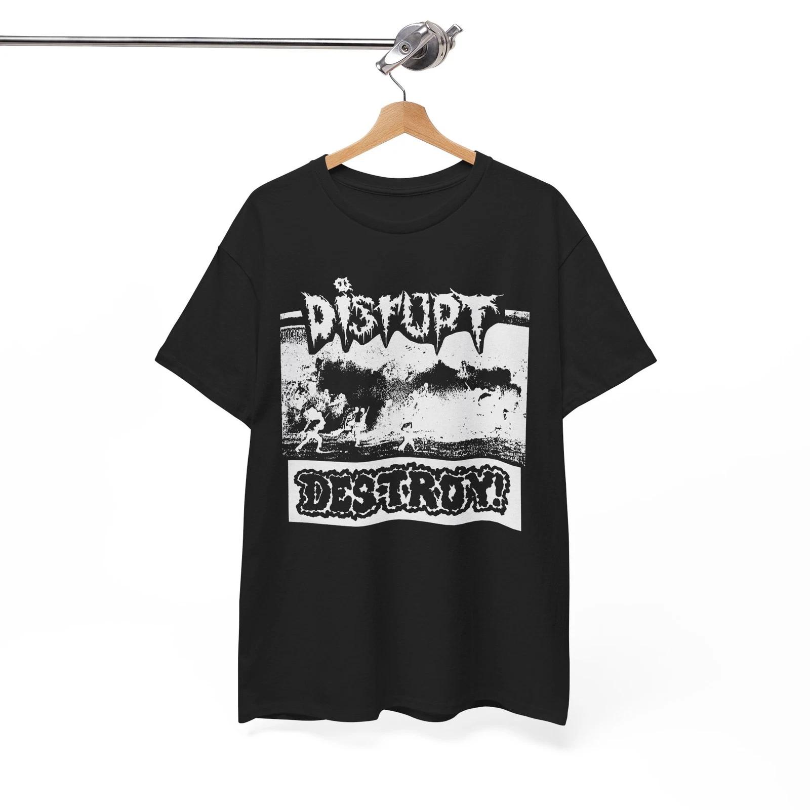 DISRUPT - Избавься от рака  - Футболка - Crust, grind, punk, destroy, code Унисекс XXXXL