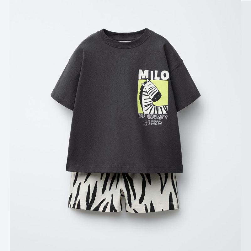 2 pieces/set of summer clothes, children s short sleeved set, fashionable boys casual clothing set, children s clothing set 100
