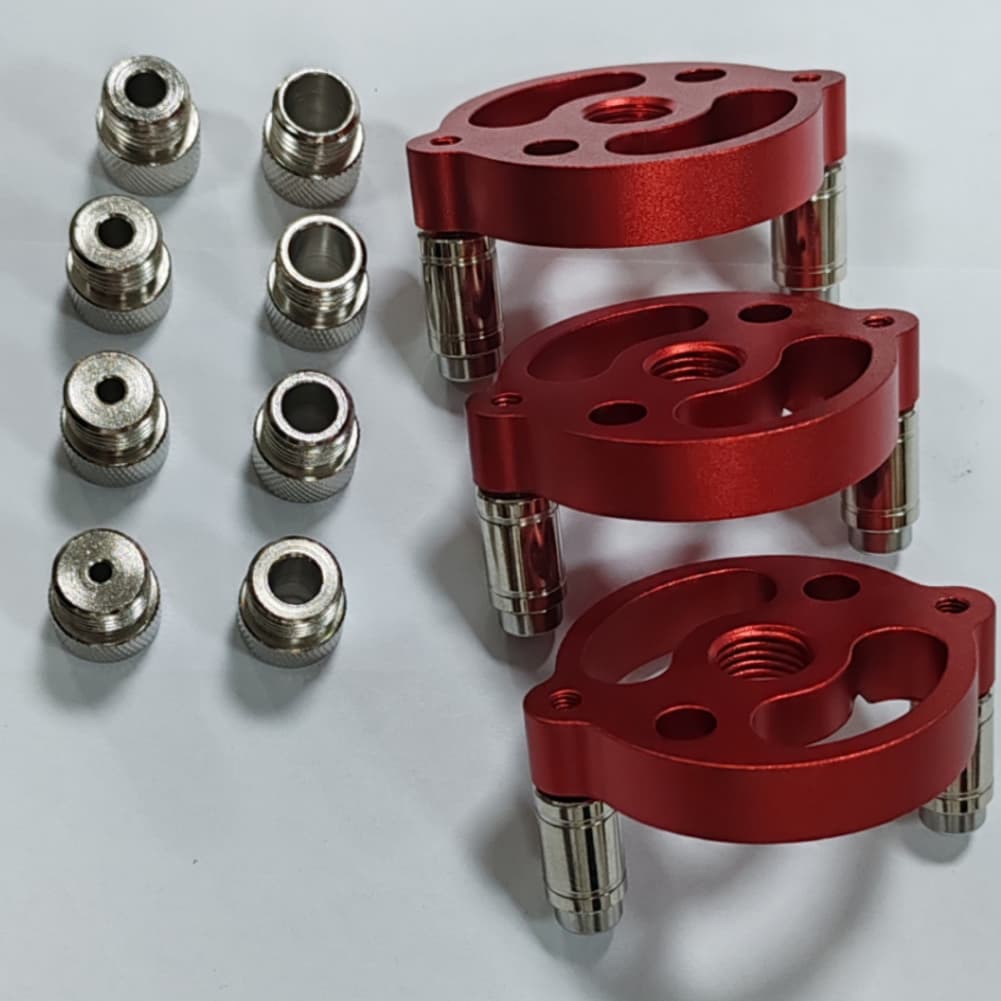 DIY Woodworking 3mm-10mm Drill Alignment Jig Woodworking Drill Bushing Kit Anodized Aluminum Precision Center Lines