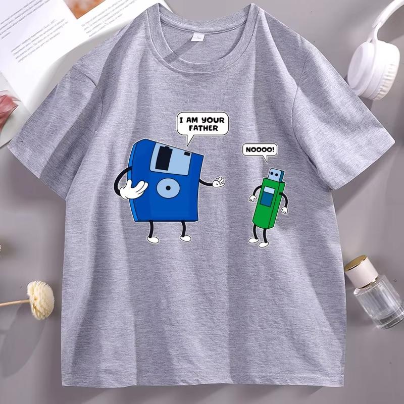Ich bin dein Vater Meme T-Shirt Lustiger Tech-Humor Diskette USB Top Computeringenieurwesen für Männer Frauen Kleidung Vater und Sohn