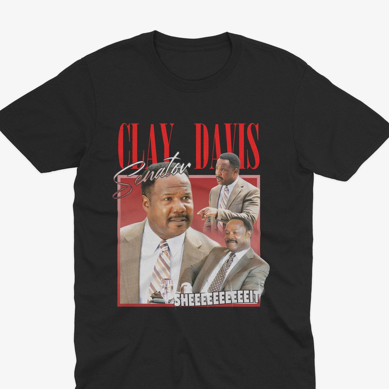 Clay Davis Senator Sheeeeeeeeeit T-Shirt – Iconic The Wire T-Shirt, Clay Davis T-Shirt, The Wire TV Show, Stringer Bell, Jimmy Mcnulty, 2XL