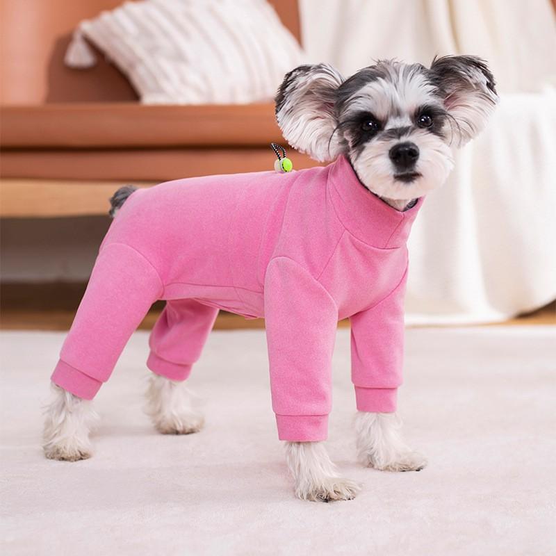 Warm Adjustable Pet Dog Jumpsuit Small Breeds Winter Coat With Fleece Lining