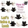 Dragon Taming Master Anime Cartoon Dragon Taming Night Shadow Light White Shadow Toothless Boy Small Ornament Doll Handmade