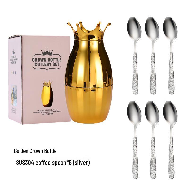 Набор десертных ложек ZISIZ Golden Crown