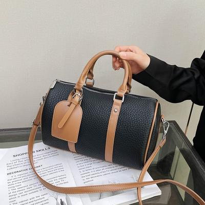 Women's Bag New Versatile Soft Leather Contrasting Handbag Fashion Shoulder Pillow Bag Messenger Bag