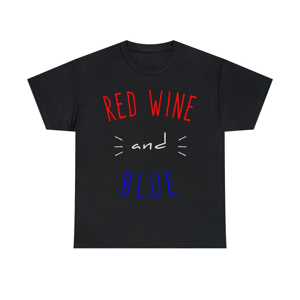 Red Wine And Blue Graphic Tee Shirt, S-5XL