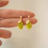 Earrings Internet Celebrity Early Spring New Earrings Women Sweet Small Fresh Earrings Small Green Design Sense