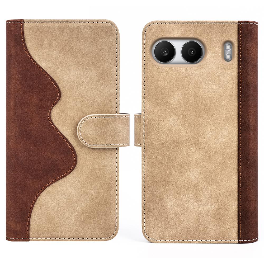 

Для OnePlus Nord 4 Чехол-кошелек Кожаный чехол для телефона Сшивка цвета Yellow