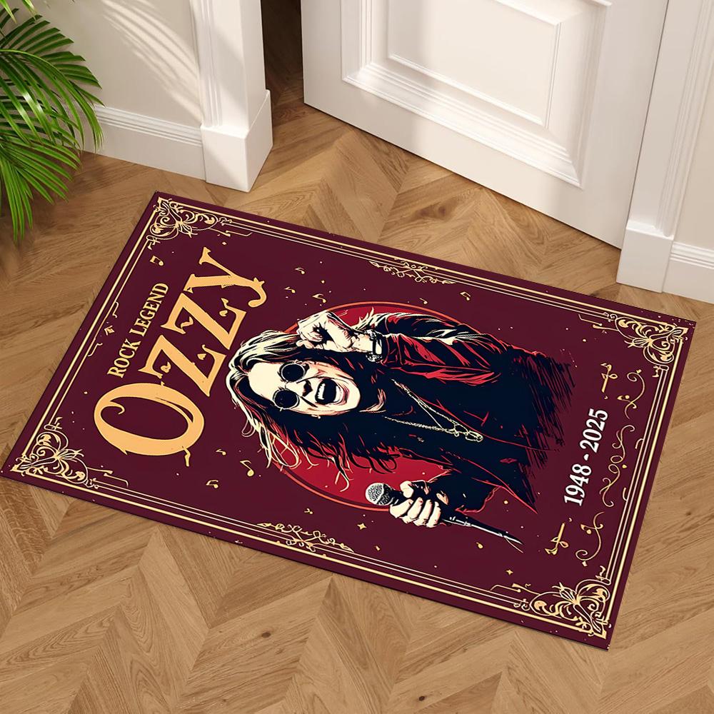 Ozzy Osbourne Tribute Poster Carpet Suitable for Kitchen Dormitory Hallway Study room Antislip Carpet Office home decor Perfect Gift for Women/Men