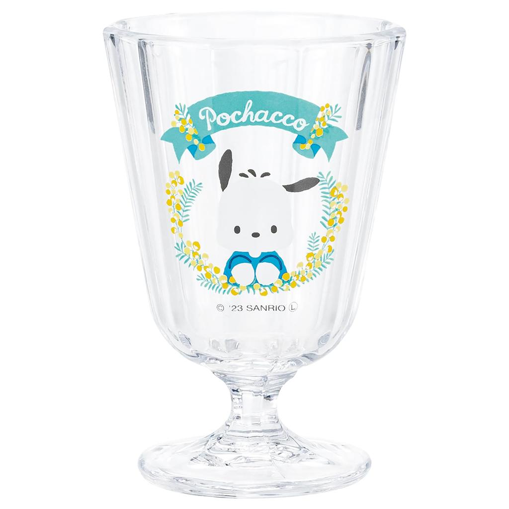 Sanart Sanrio Pochacco Glass with Stem 190ml Miscellaneous Goods Gift Present Made In Japan (SANRIO) Approx. SAN4215-2