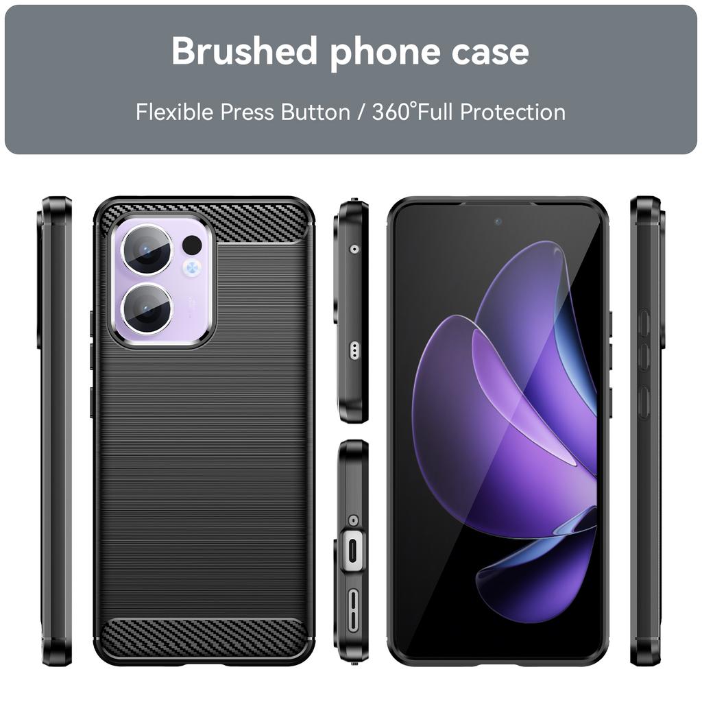 For Oppo Reno13 F 5G Case Protective Phone Cover Carbon Fiber Texture Brushed