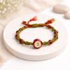 Apple Ceramic Bracelet Handmade Adjustable Cotton Rope Dainty Jewelry Fruit Style for Girls Daily Wear Gift S03-271