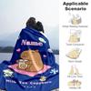 Capybara Style Customize Text Blanket Multi-purpose Customizable Blanket Durable Comfort Throw For Bed Bedding Nap Office Chair Ideal for All Seasons