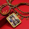Classic Gold Tone Thangka Necklace: Multicolored Tibetan Zhakilamu, Female Wealth, Dazzling Colors, Semi-Handmade.