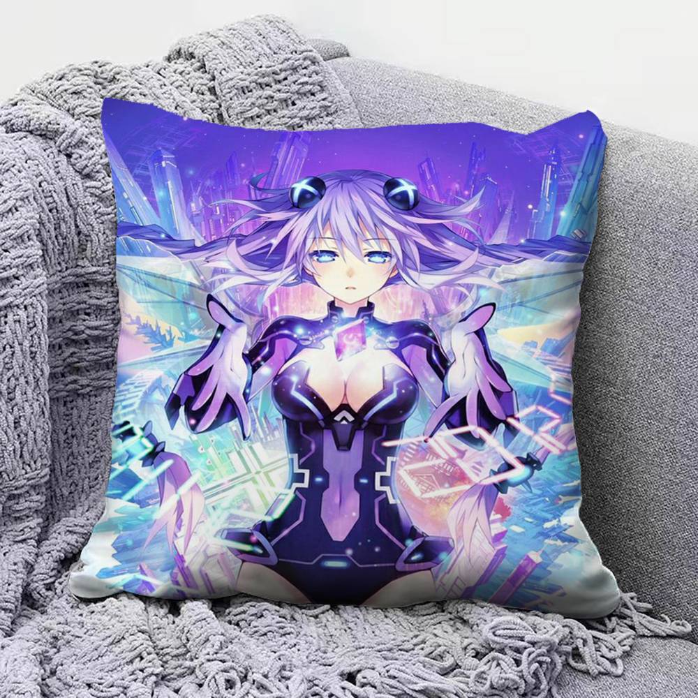 Hyperdimension Neptune Game Anime Girl Pillow Covers Home Sofa Cushion Covers and Aecorative Custom