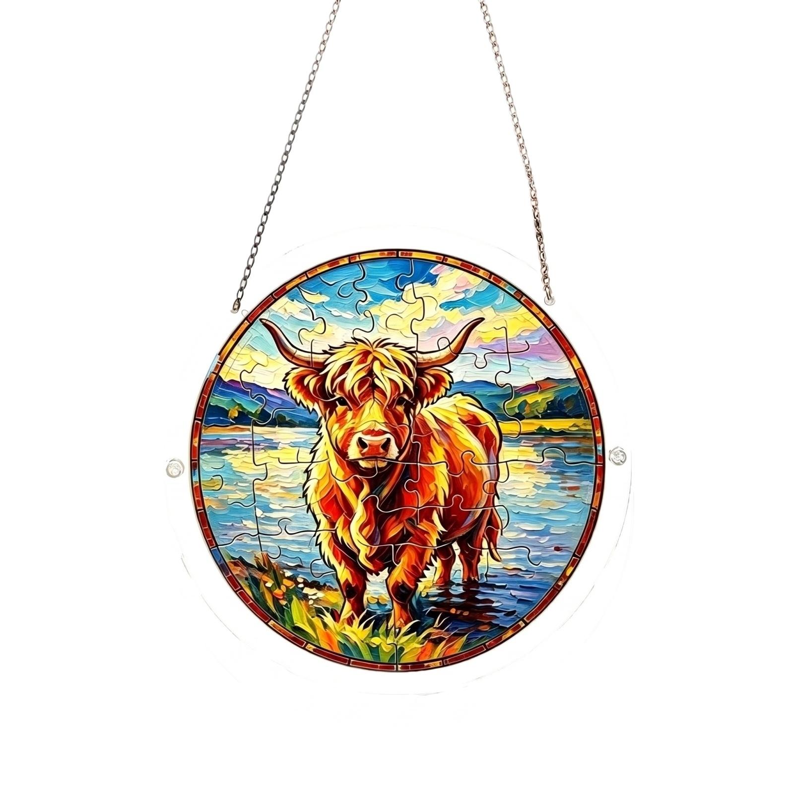 

Acrylic Sunshine Catcher Puzzle Hanging Decoration, Wall Art, Home Furnishing, Window Hanging Decoration One Size