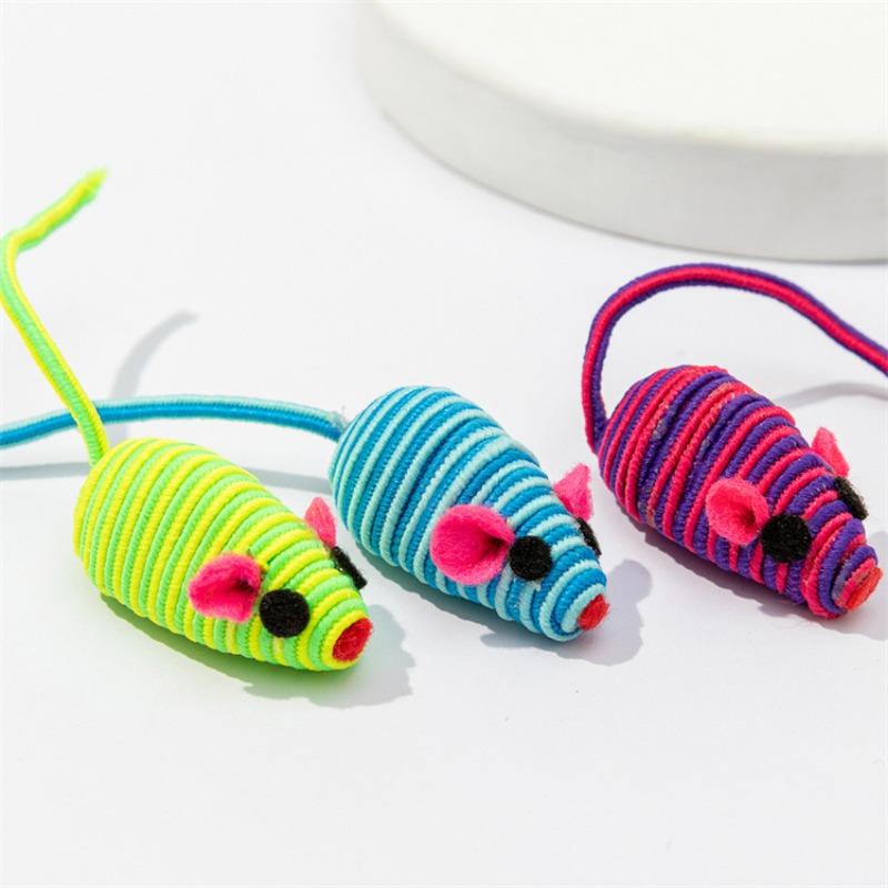 2pcs Pet Cat Toy Color Winding Mouse Cat Toy Pet Supplies Cat Interactive Chew Toy Pet Accessories