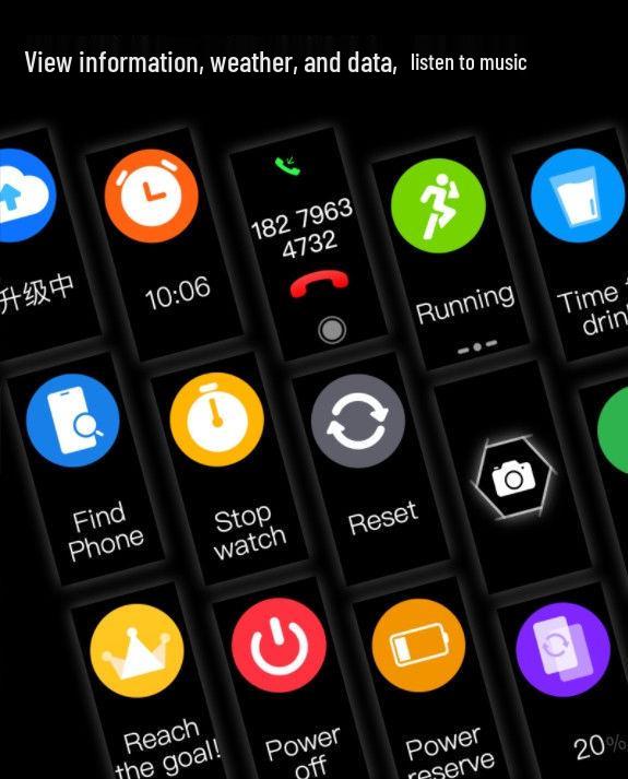 Multifunctional Waterproof Smart Bracelet: Bluetooth Heart Rate Monitor, Sleep Tracker, Sports Mode