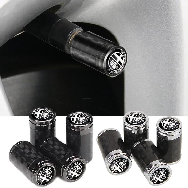 Car Wheel Tyre Stem Air Valve Caps Cover for Alfa Romeo 159 Mito 156 Giulia 147 GT Giulietta Stelvio 155 Tonale Brera Spider 166 HG7
