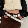 PU Waist Belts with Adjustable Pin Buckle Thin Adjustable Waist Belt Universal Woman Dresses Skirt Coat Waistband