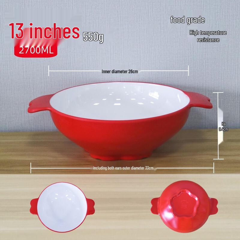 Commercial Melamine Double-Handle Serving Bowls
