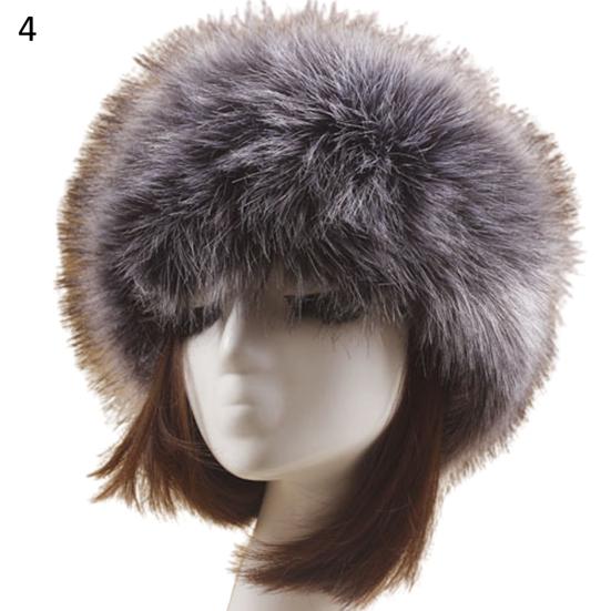 Women Autumn Winter Faux Fur Thickened Hat Outdoor Cold-proof Warm Plush Beanie