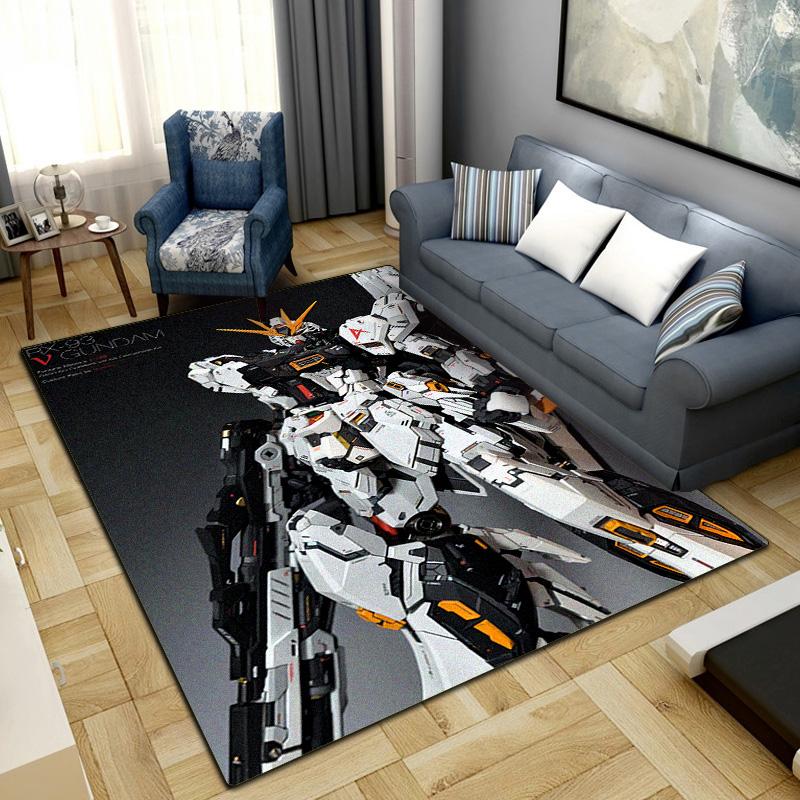 Gundam Series Print Carpet Large Area Rug Non Slip Washable Floor Mat Bedroom Home Decor LXR102