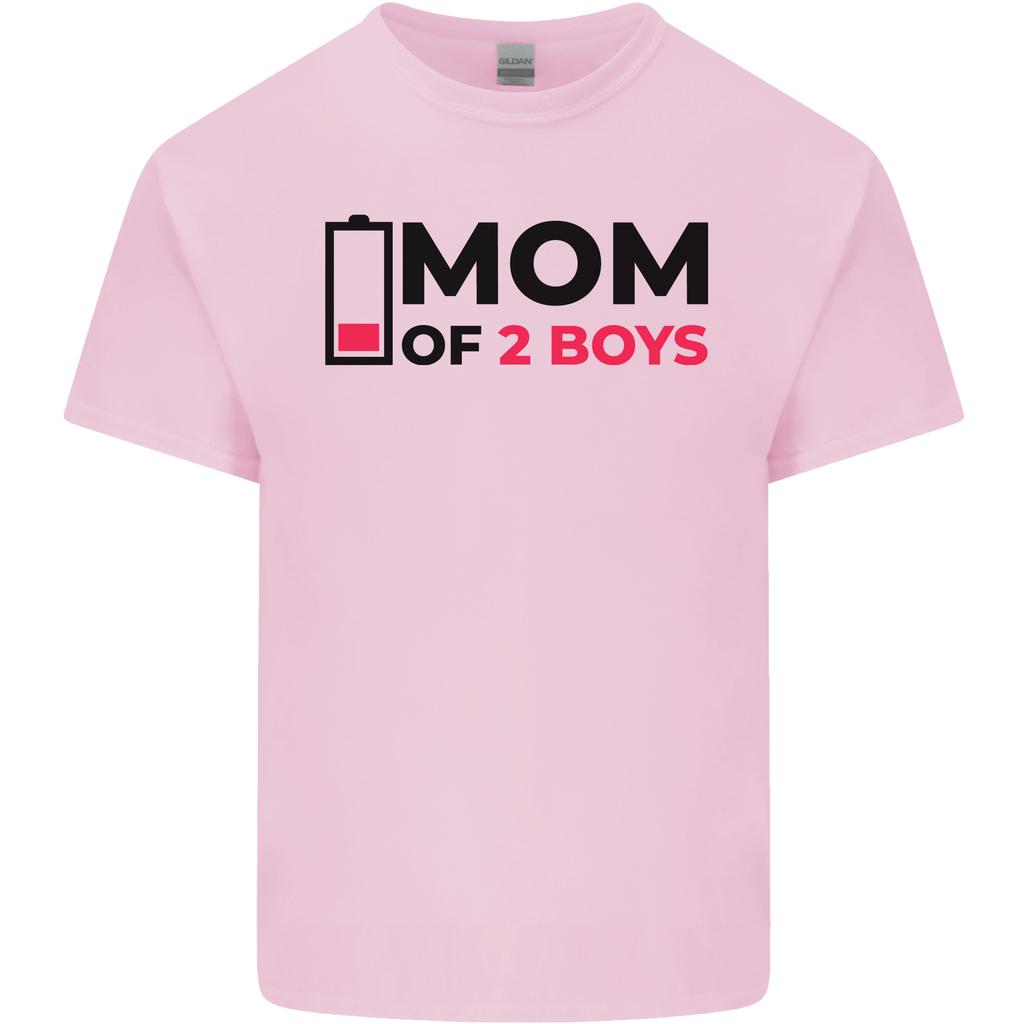 Mom of Two Boys Funny Mothers Day Unisexs Light Cotton TShirt