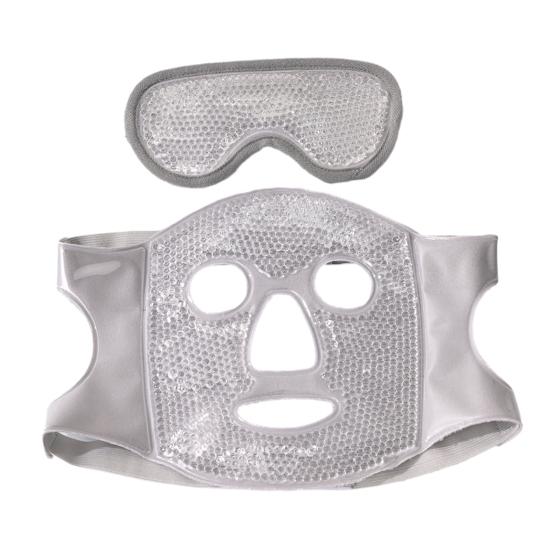 Ice Eye Mask And Face Mask Hot Cold Compress for Puffy Eyes Dry Eyes Migraines Toothaches Redness Relief Double-Sided Gel Beads Reusable Therapy Skin