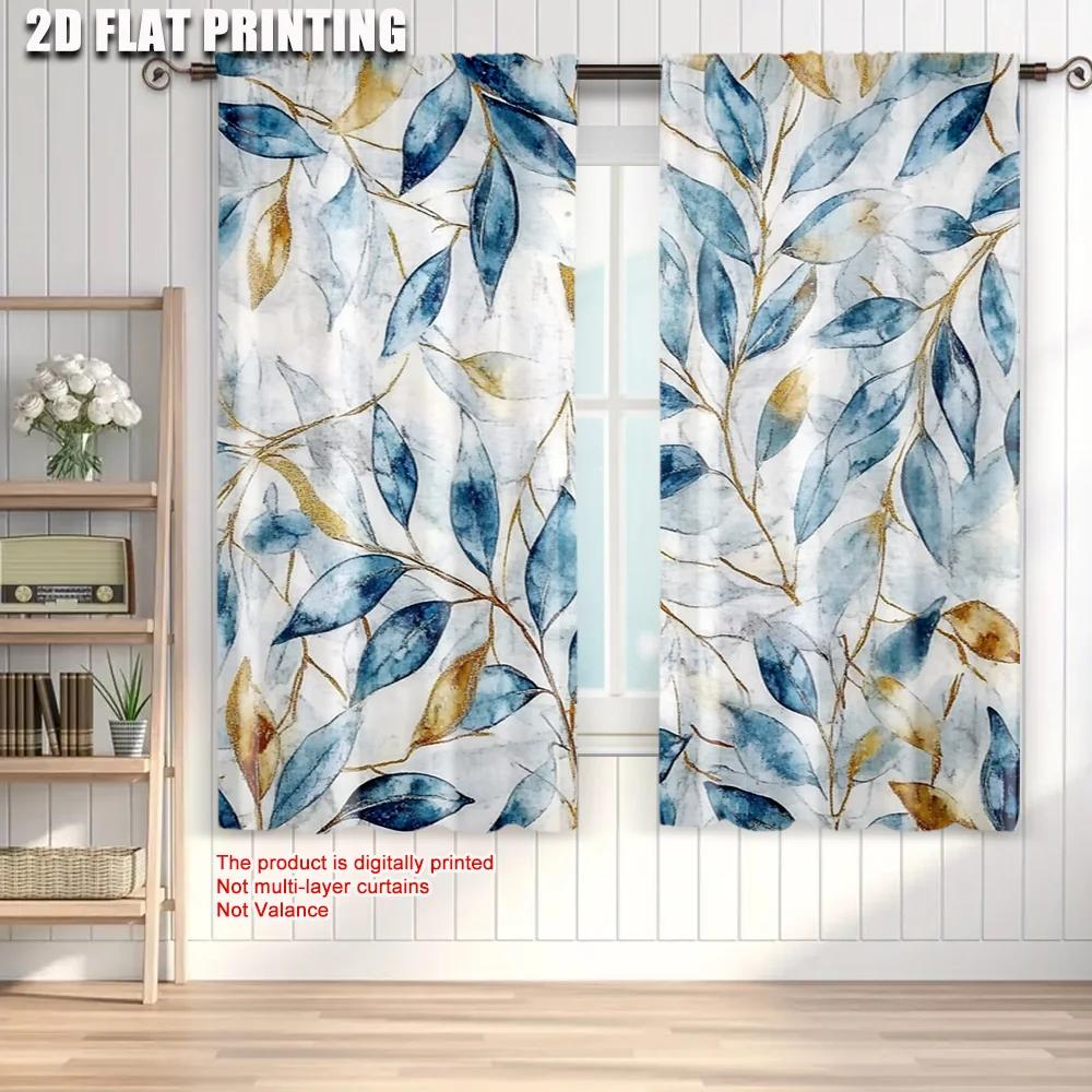 2pcs   plane printing Curtains&Window Treatment Art Floral Versatile 100% Polyester (without rod) Versatile All Perfect for