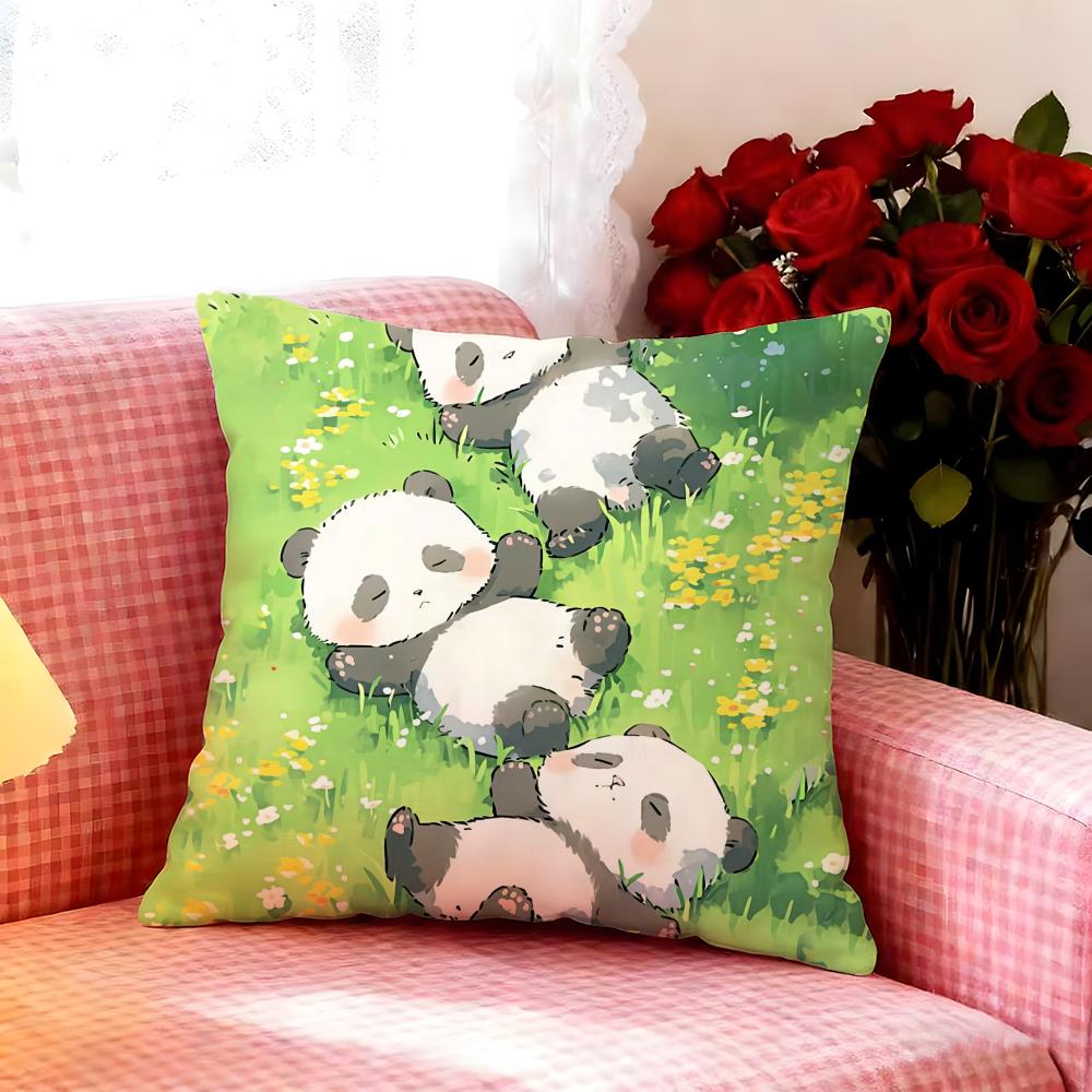 Lovely Cartoon Drawing Animal Cushion Cover Premium Soft Pillowcase SkinFriendly Breathable MultiPurpose for Home Office Travel