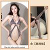 Sexy Lingerie Sexy Temptation Cross-show Chest Open Gear No-take-off Onesie Ice Silk High Elastic Pajama Suit Women
