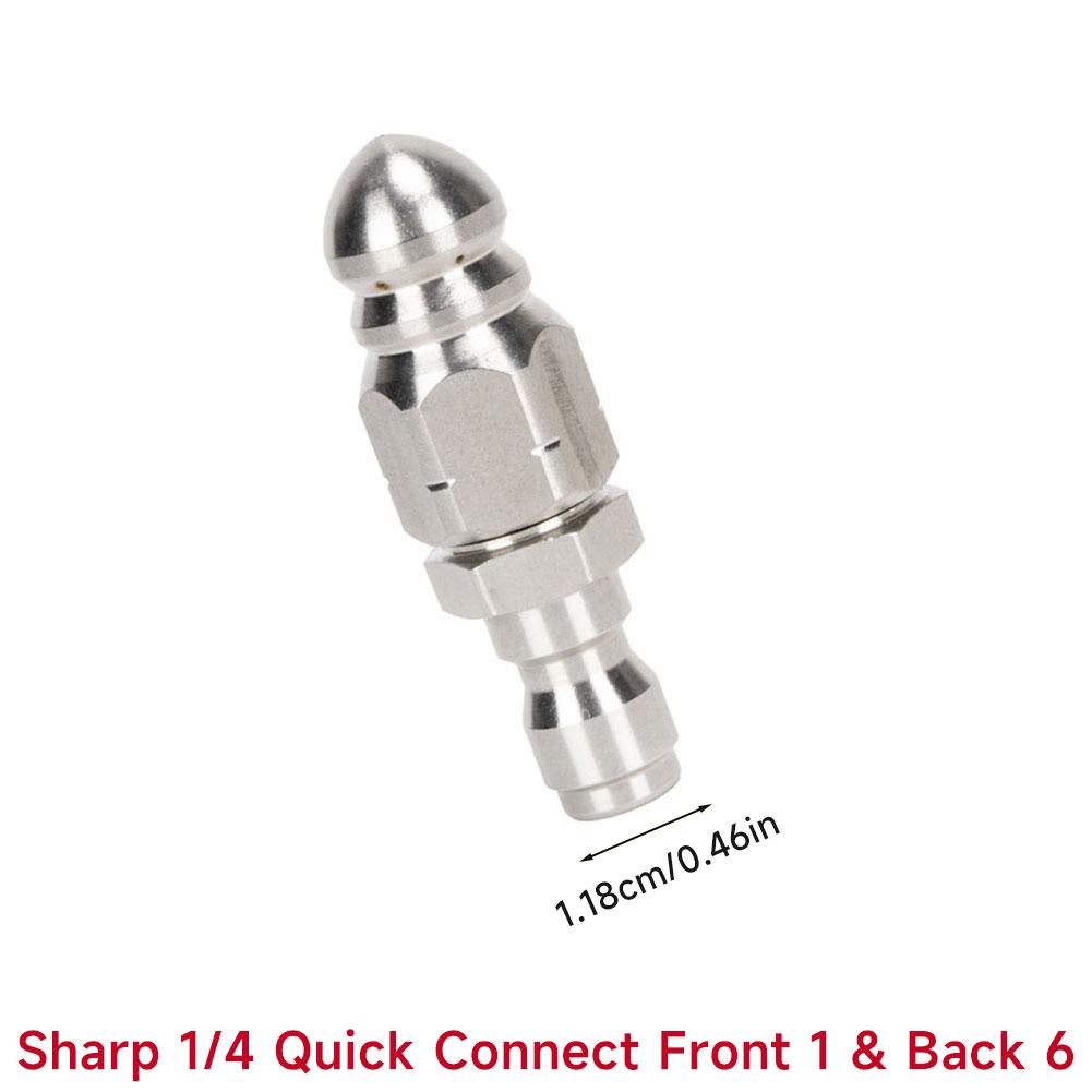 Professional Pressure Washer Drain Cleaning Nozzle High Pressure Water Jet Pipe Nozzle Unclogging Steel Sewer & Pipe Maintenance