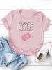 Double Radish Print Women T Shirt Short Sleeve O Neck Loose Women Tshirt Ladies Tee Shirt Tops Camisetas Mujer