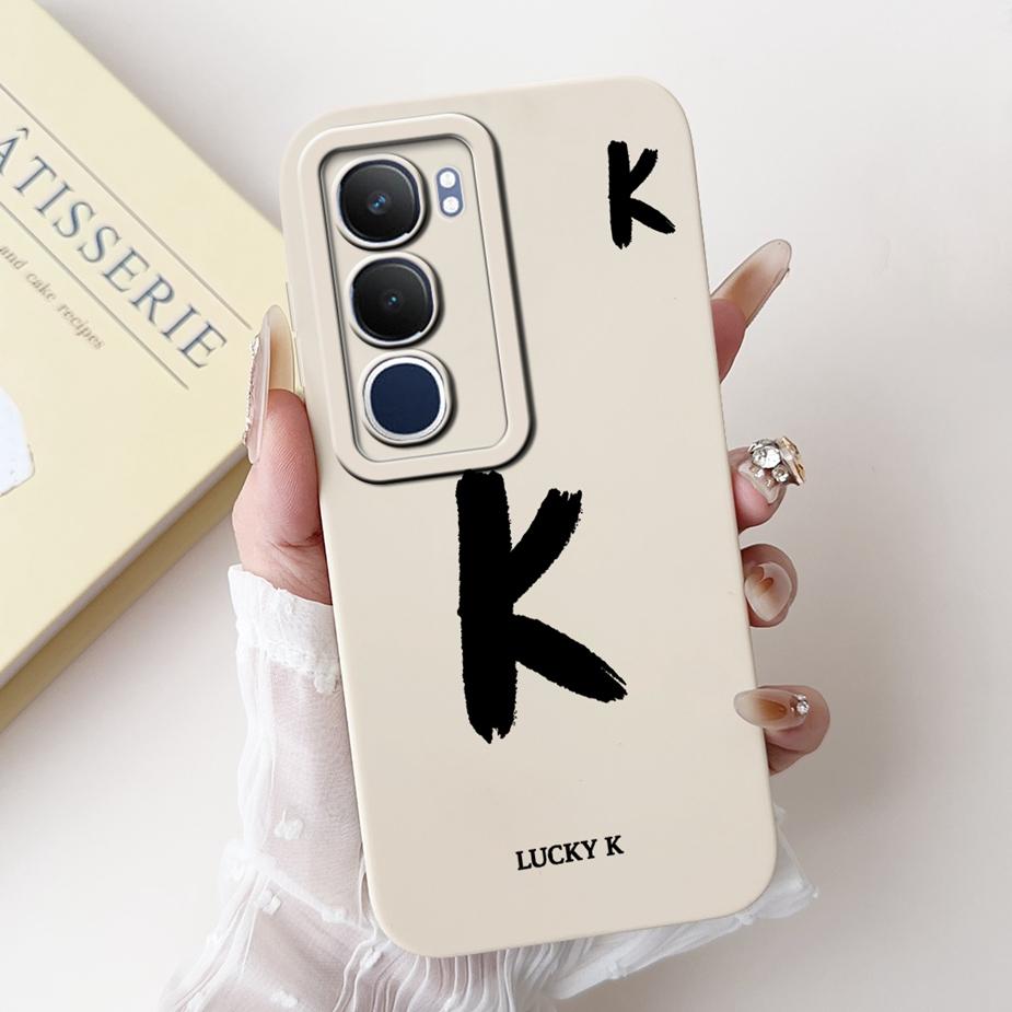 Für Vivo Y19s 4G Hülle V2419 Luxuriöse Glücksbuchstaben Cover Stoßfeste Weiche TPU Handyhülle Für Vivo Y19s Y 19 s VivoY19s Fundas Coque