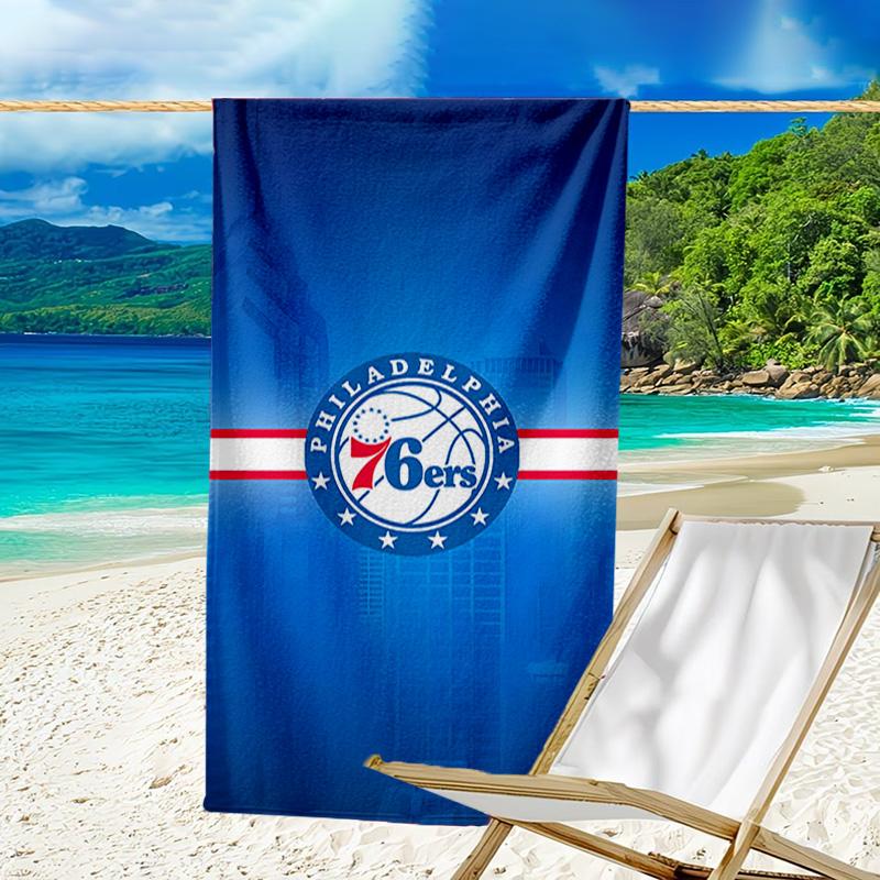 76ers Basketball Team Quick-Dry Microfiber Beach Towel Super Soft & Absorbent for Bath, Beach, Travel Bath Time Accessory, Fan Gifts
