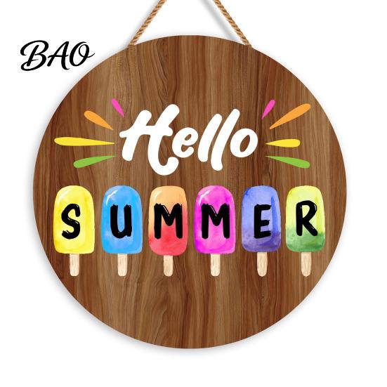 Flamingo Palm Leaf Wall Art Summer Wooden Hanging Sign, Beach Style Decor with Hemp Rope, Tropical Sign Indoor Outdoor Theme Decoration for