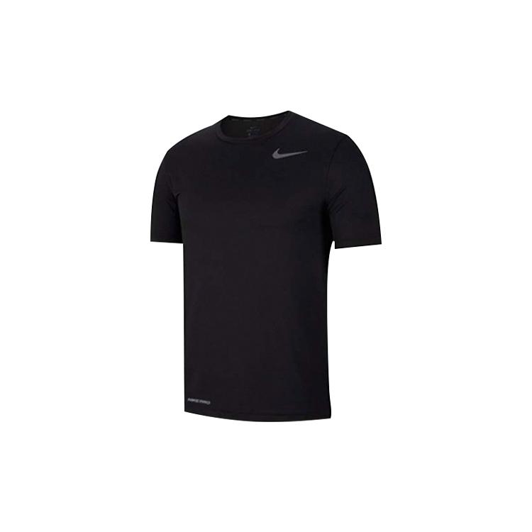 Nike T Shirts Men's Black Crew Neck Moderate Straight Fit CJ4612-010