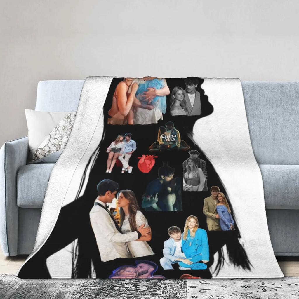 Hot Film Culpa Mia Blanket Warm Soft Funny Plush Throw Blanket for Students Outdoor Flannel Bedspread Bed Cover