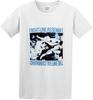 Men's Round Neck T-Shirt Front Line Assembly The Initial Command Industrial Metal Emb Double Stitch Sleeves and Hem White