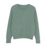 Women's Loose Retro Fashion Soft Solid Color Small Round Neck Short Sweater for Women