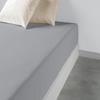 Fitted Sheet - Les Ateliers Du Linge - Light Grey - 160 X 200 X 35 Cm - 100% Cotton - Tight Weave 57 Threads