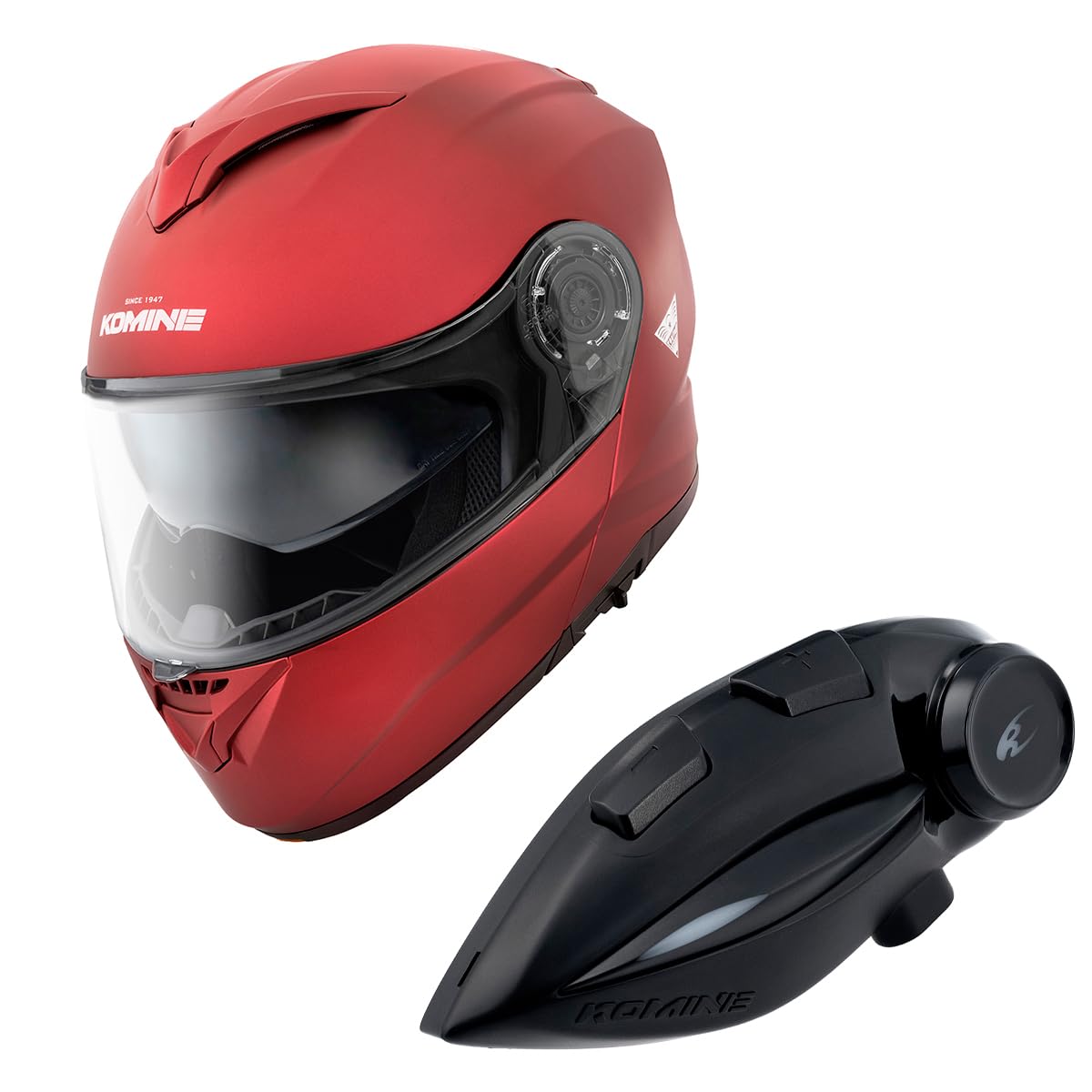 

KOMINE FL System Helmet Motorcycle Intercom Mat Metal Red L HK-171 + KK-902
