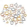 5pcs/lot Gold Stainless Steel Spring Clasps Hooks Round Clasps End Connectors For DIY Necklace Bracelet Jewelry Making Accessory