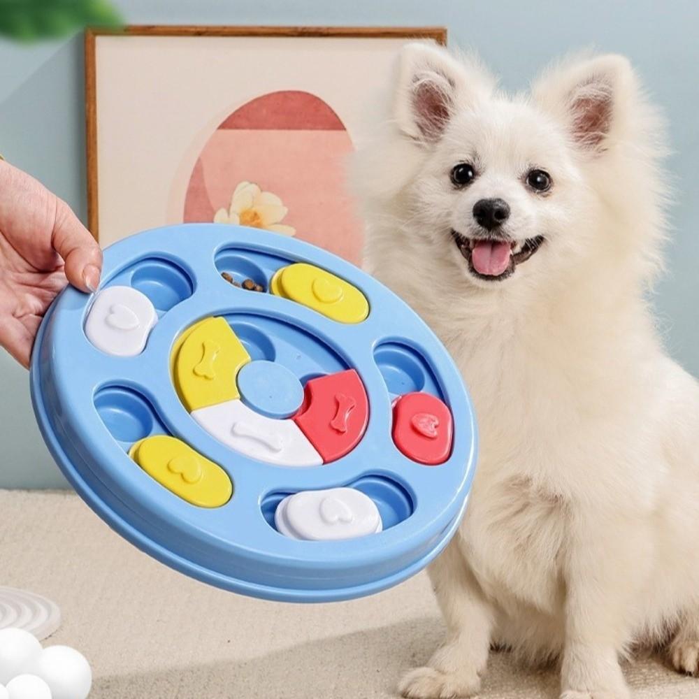 Rutschfeste Hundepuzzle Anti-Schlingen Langsames Fressen IQ Futterspender Kunststoff Futterversteck Haustier-Trainingsspiel für Katzen und Hunde